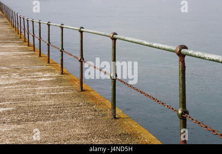 Bridge, railing, sea, detail, Stock Photo