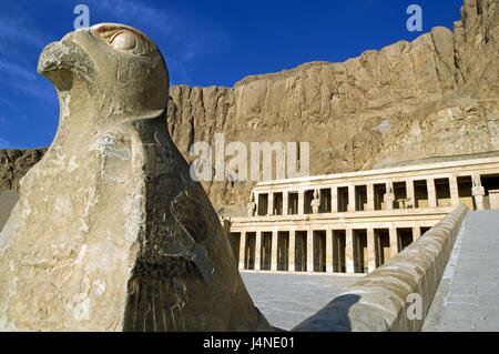 Egypt, Thebes, temple of the queen Hatshepsut, Stock Photo