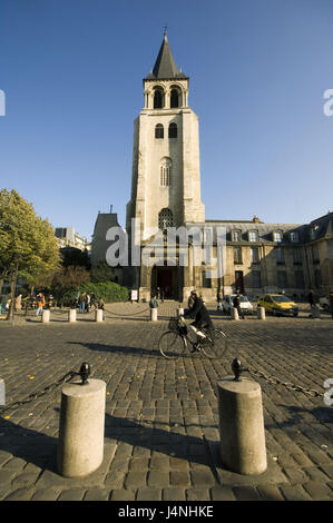 France, Paris, church Saint Germain of the Pres, Stock Photo