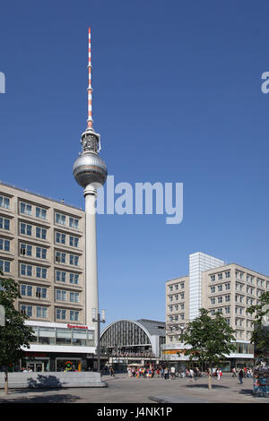 Germany, Berlin, Alexander's square, television tower, tourist, Stock Photo