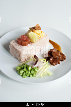 Fried rice Mixed with Shrimp paste (Kao Cluk Ka Pi), Thai style food Stock Photo