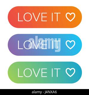 Love it button vector Stock Vector