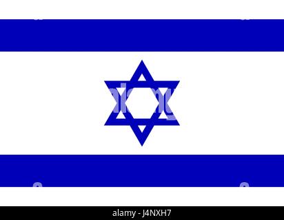 Flag of Israel, vector illustration. Stock Vector