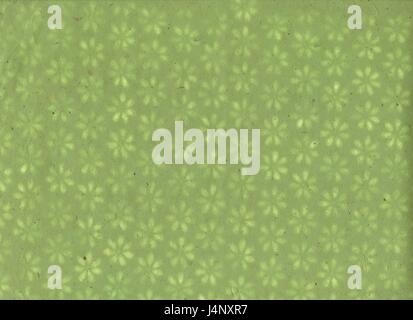 Hand made paper background with plant textures and silhouettes. Old dirty paper background. Hand made flower paper sheet. Stock Photo