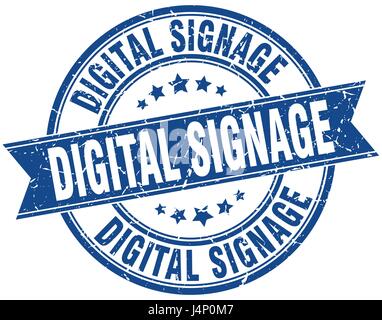 digital signage round grunge ribbon stamp Stock Vector Image & Art - Alamy
