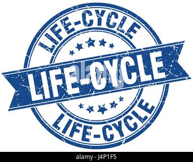 Life-cycle Ribbon. Life-cycle Grunge Band Sign. Life-cycle Banner Stock 