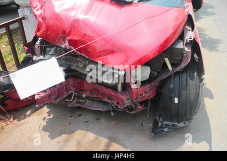 the car accident on a street Stock Photo