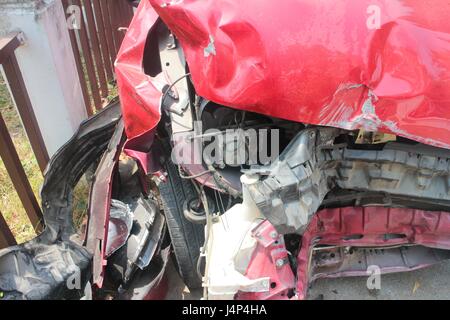 the car accident on a street Stock Photo