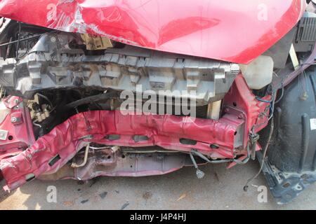 the car accident on a street Stock Photo