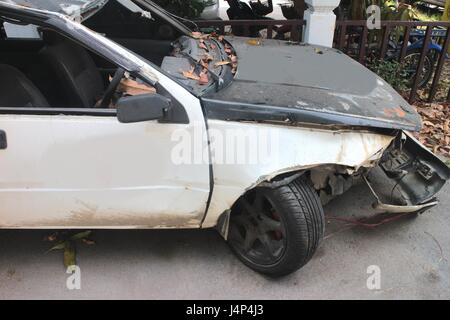 the car accident on a street Stock Photo