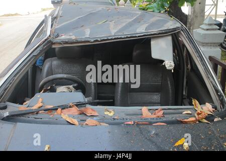 the car accident on a street Stock Photo