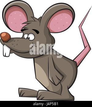 Cute mouse. Funny rat illustration. Stock Vector