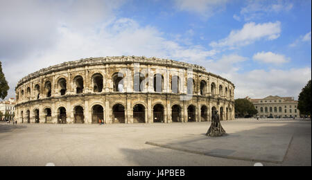 France, Nimes, amphitheatre, Stock Photo