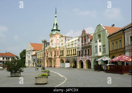 Czech Republic, Czechia, region middle Bohemians, Melnik, marketplace, Stock Photo