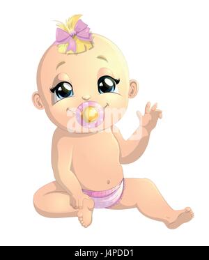 Beautiful cute baby Stock Vector