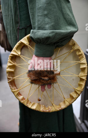 Russell Square, London, UK. 14th May 2017. Pagans on their annual Pagan Pride parade around Russell Square in London. Credit: Matthew Chattle/Alamy Live News Stock Photo