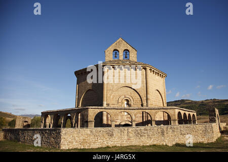 Spain, Santa Maria de Eunate, church, Stock Photo