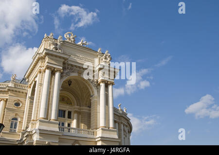 Gable of the opera-house in Odessa, Stock Photo