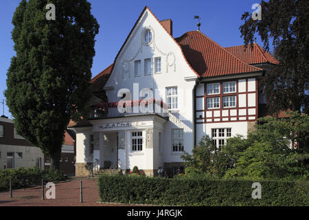 Germany, food / Oldenburg, hare's valley, Oldenburg cathedral country, Lower Saxony, city hall, villa August Meyer, Jugendstil, half-timbered, Stock Photo