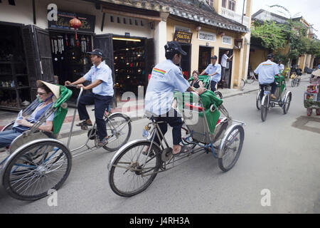 Vietnam, Hoi In, Trishaws, no model release, Stock Photo