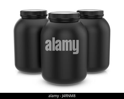 Premium Vector  Whey protein container. black protein jar. can