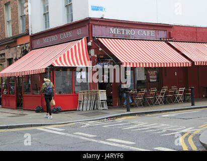 Metro cafe, South William Street and Chatham Row corner, city centre Dublin, Ireland, Irish Republic Stock Photo