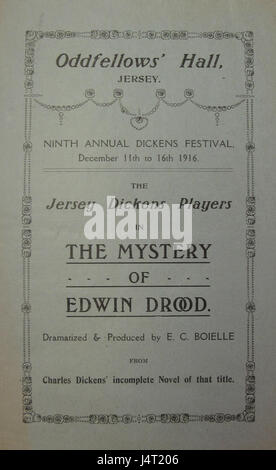 The Mystery of Edwin Drood Jersey Dickens Players 1916 Stock Photo