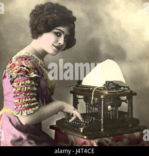 Typist Stock Photo