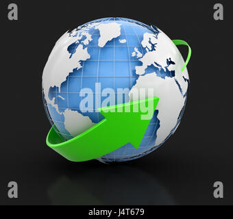 3d Globe. Image with clipping path Stock Photo