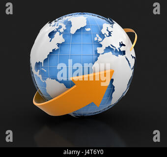 3d Globe. Image with clipping path Stock Photo