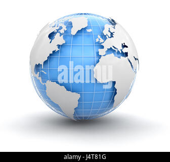 3d Globe. Image with clipping path Stock Photo