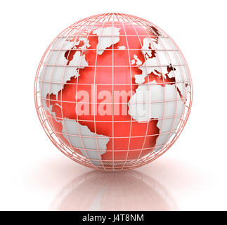 3d Globe. Image with clipping path Stock Photo