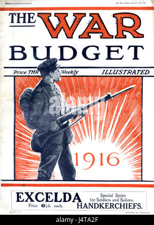 The War Budget Illustrated 1916 Stock Photo
