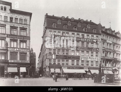 Westseite Markt Leipzig um 1890 Stock Photo