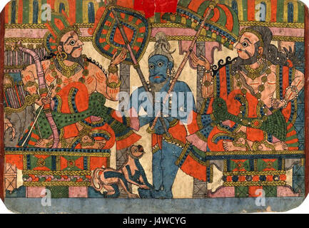 The sage Vyasa and the king Janamejaya. Stock Photo