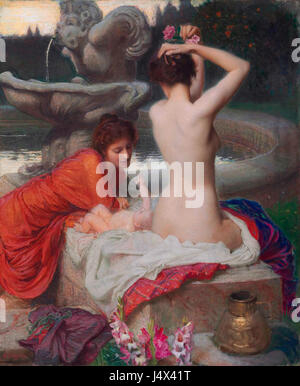 The Fountain, by George Spencer Watson Stock Photo