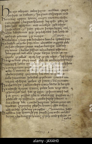 Tollemache Orosius (BL MS Add 47967)   folio 2r   list of chapter headings Stock Photo