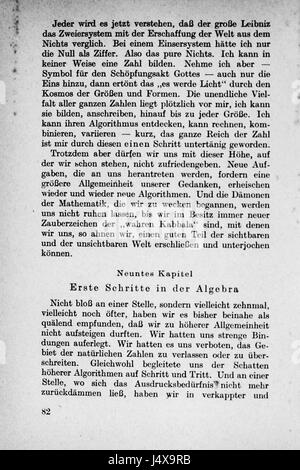 'Vom Einmaleins zum Integral' is a German educational text that covers mathematics, starting from basic arithmetic to the integral calculus. The work provides an in-depth approach to understanding fundamental and advanced mathematical concepts. Stock Photo