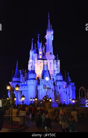 Walt Disney Castle at Dusk Stock Photo