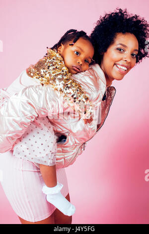 Happy African Ethiopian mother playing with her 18 month 