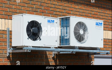 J & E Hull Fusion air conditioning units. Stock Photo