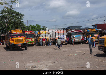 Masaya market bus station nicaragua Stock Photo