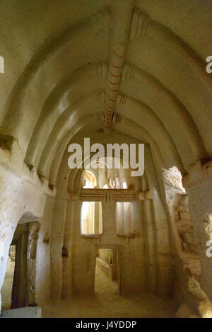 Columned Church or White church in Rose valley. Nevsehir Province. Turkey Stock Photo
