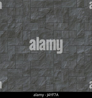 Seamless dark stone brick texture illustration. Stock Photo