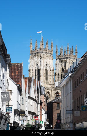 York Minster seen from Low Petergate, England, UK Stock Photo