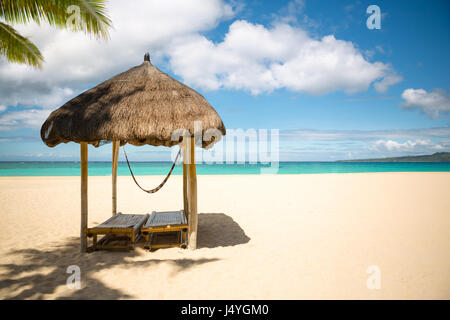 Exotic beach, beautiful place for rest Stock Photo