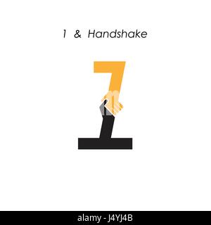 Creative 1- number icon abstract logo design vector template.Business offer,partnership icon.Corporate business and industrial logotype symbol.Vector  Stock Vector