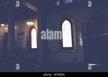 cairo, egypt, may 6, 2017: view inside mosque of muhammad ali at manial palace Stock Photo