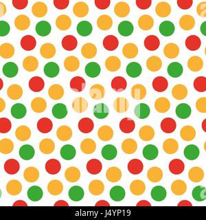 Kids seamless pattern with polka dots. Bright festive background, texture with circles. Vector illustration. Stock Vector