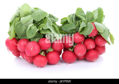 Red radish radishes vegetable isolated on a white background Stock Photo